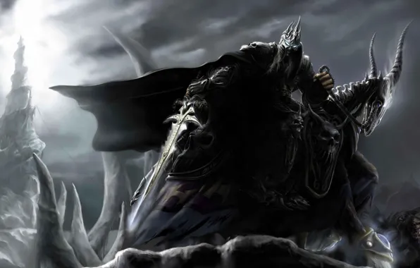 Picture Horse, World of Warcraft, lich king, Rider