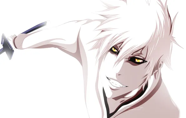 White, look, sword, anime, bleach, White Ichigo