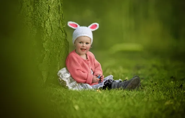 Joy, mood, girl, ears, cap