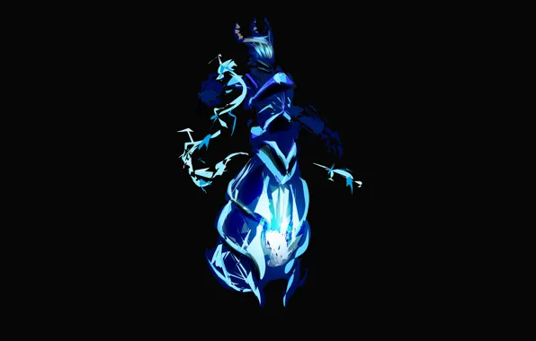 Picture art, black background, Dota 2, Razor, Dhogaivannan