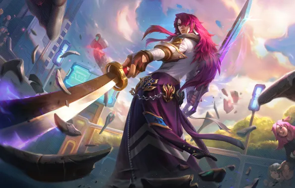 Children, sword, guy, League of Legends, Riot Games, Yone