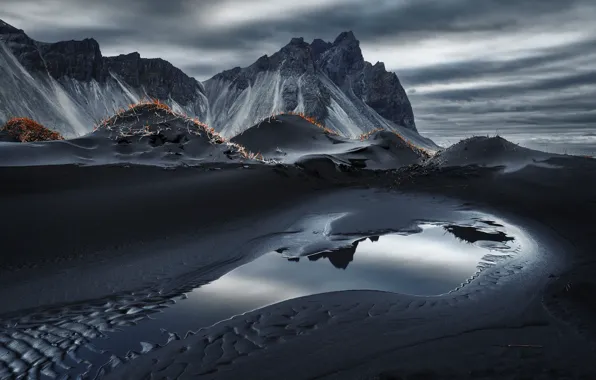 Picture nature, Iceland, Vestrahorn Islande