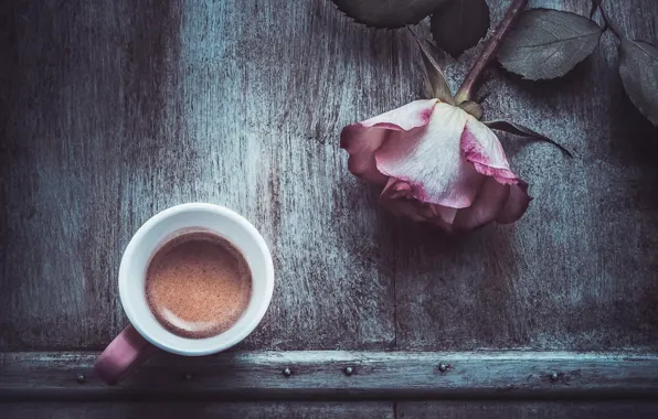 Picture flowers, coffee, roses