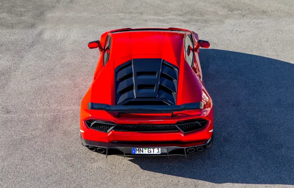 Lamborghini, supercar, rear view, Novitec, Torado, Huracan, 2016, LP 580-2