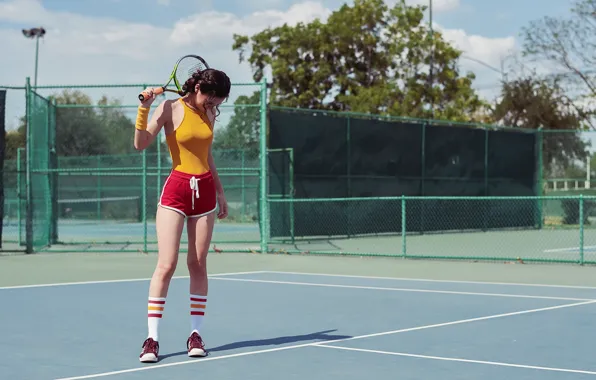 Tennis player, racket, tennis, court, Anayka Villarreal