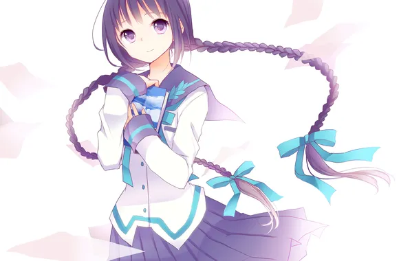 Look, girl, smile, book, schoolgirl, art, goma, amano chapter