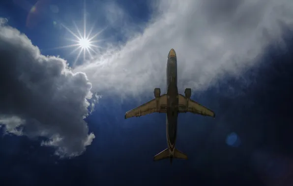The sky, aviation, the plane