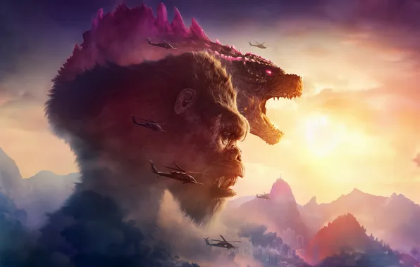 Fiction, action, Godzilla x Kong: The New Empire, Godzilla and Kong: The New Empire