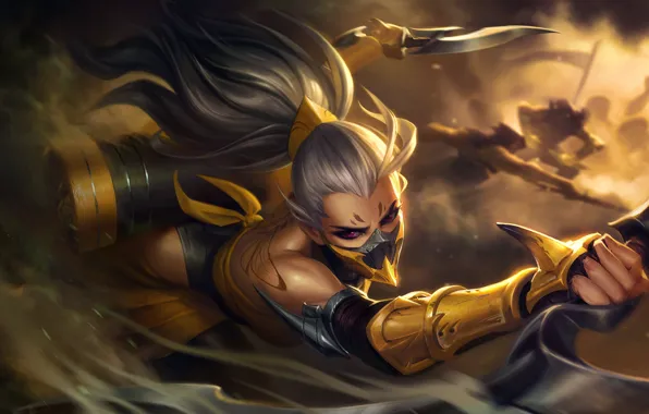 Look, Mask, Art, Splash, Akali, League of Legends, LoL, Sting