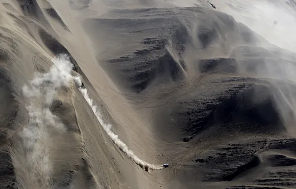Sand, auto, landscape, Wallpaper, race, the descent, sport, desert