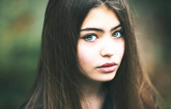 Portrait, beauty, sponge, the beauty, green eyes, Jovana Rikala