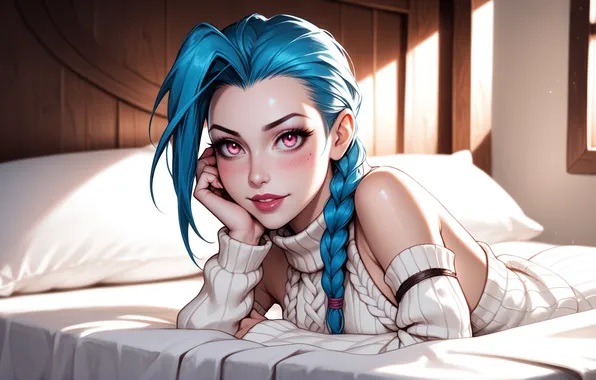 Picture wallpaper, Art, Anime, League of Legends, picture, Jinx