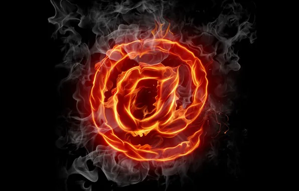 Fire, smoke, Dog, black background