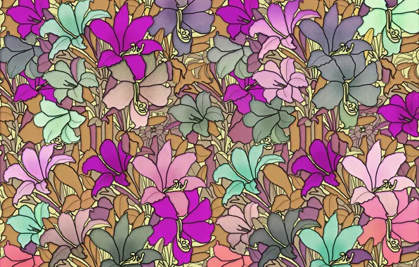 Picture flowers, background, texture, pattern, color