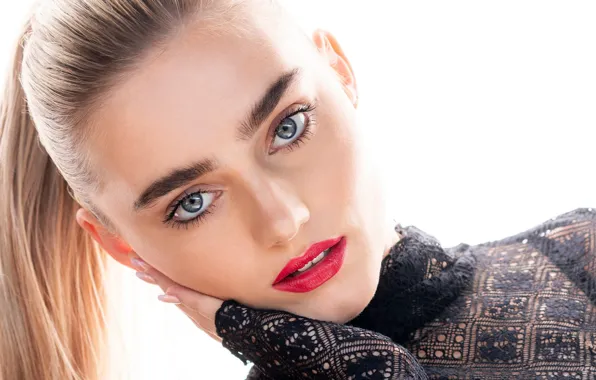 Look, girl, face, makeup, lips, beauty, Meg Donnelly