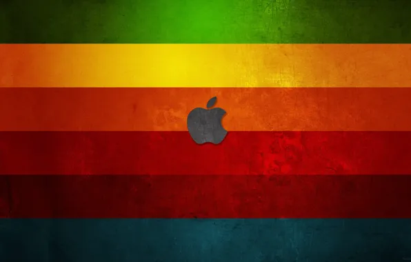 Picture color, apple, rainbow