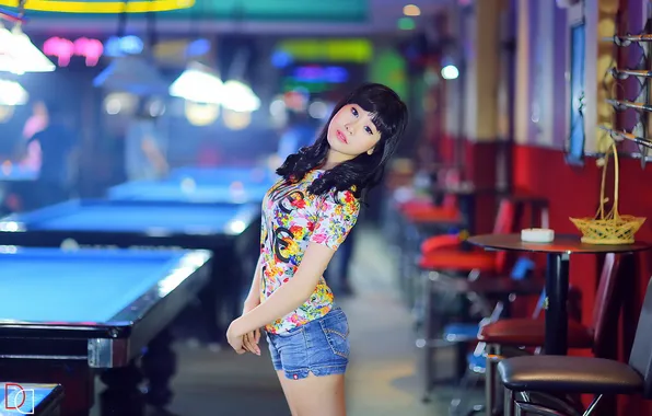 Girl, background, Asian