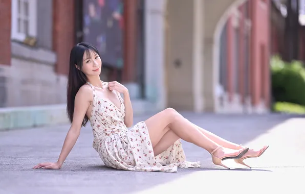 Girl, street, Asian
