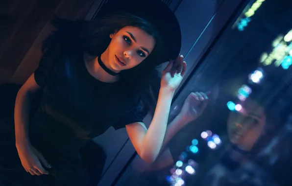 Look, reflection, hat, Maria Way