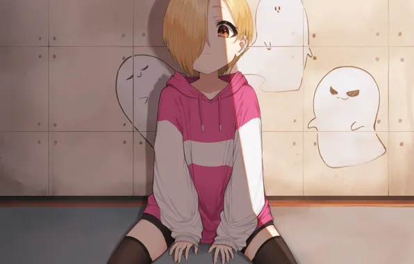 Girl, wall, ghosts, IdolM@ster