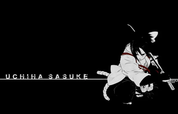 Background, anime, art, guy, Sasuke, Naruto, Uchiha