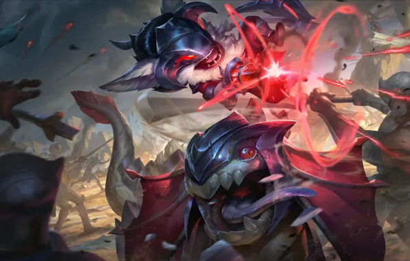 Fantasy, battle, League of Legends, Riot Games, Kled