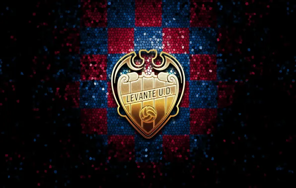 Wallpaper, sport, logo, football, La Liga, glitter, checkered, Levante