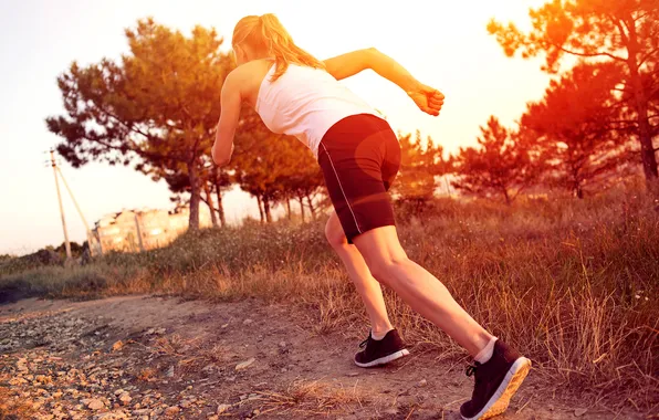 Picture slippers, jogging, runner, outdoor activity