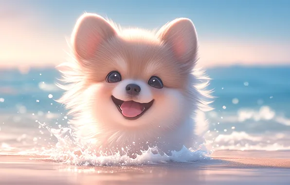 Dog, anime creature, Cutefish