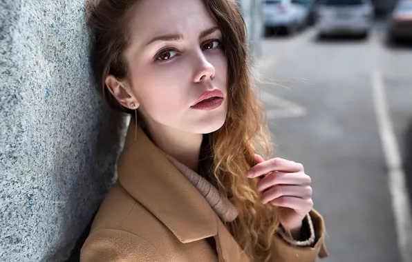 Look, machine, close-up, model, portrait, makeup, hairstyle, brown hair