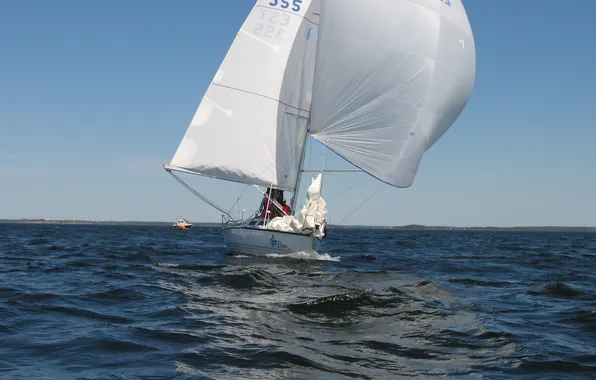 Sea, the wind, yacht, sail
