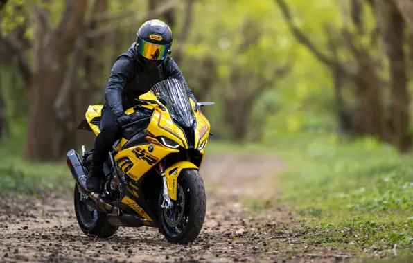Picture bmw, yellow, S1000RR
