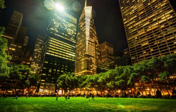 City, wallpaper, New York, Bryant Park