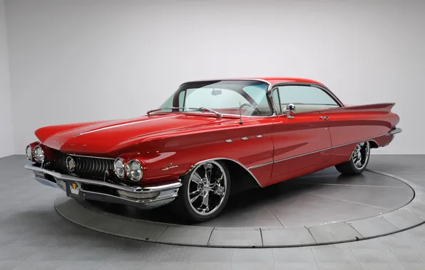 Red, retro, car, Buick LeSabre, 1960