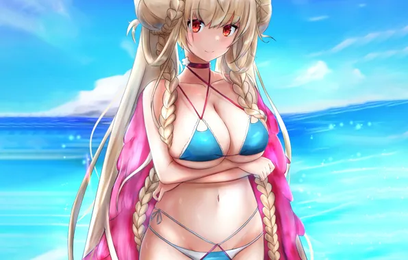 Girl, sexy, boobs, anime, beautiful, pretty, erotic, breasts