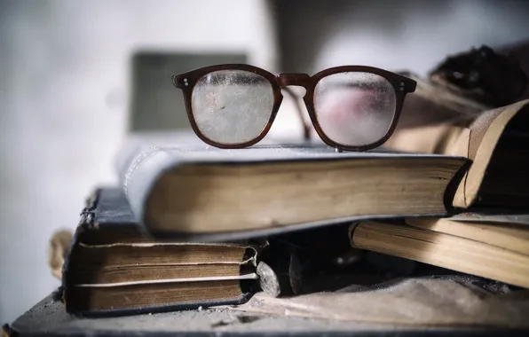 Picture background, books, glasses