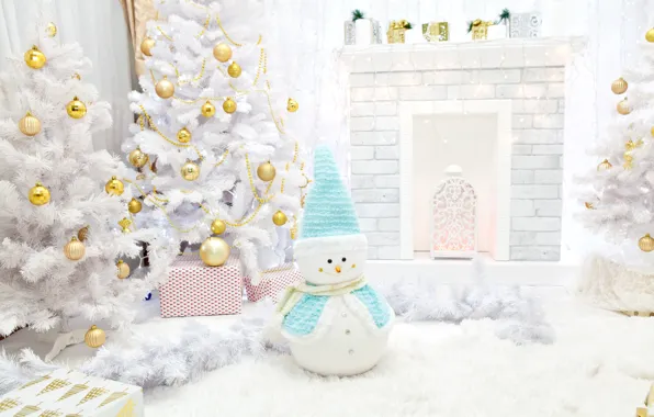 Holiday, gift, tree, new year, Christmas, snowman, Christmas, decor