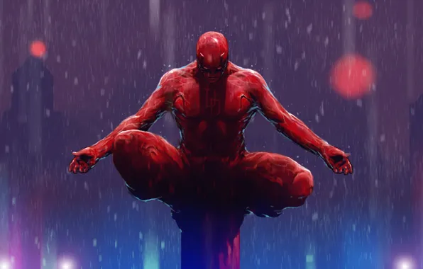 Rain, Art, Marvel, Daredevil, Marvel Comics, Comics, Daredevil, The shower