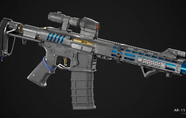 Rendering, weapons, rifle, weapon, render, custom, render, 3d art
