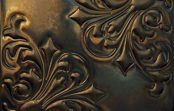 Metal, pattern, texture, ornament, metallic, relief, foil, chasing