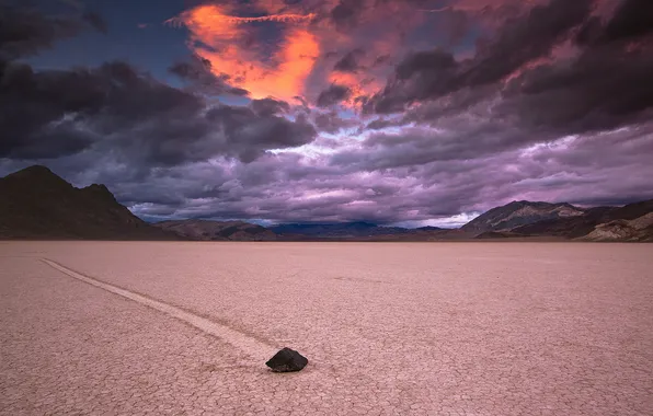 Picture sunset, desert, United States, Nevada
