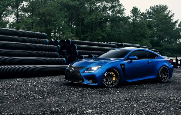 Lexus, blue, RC