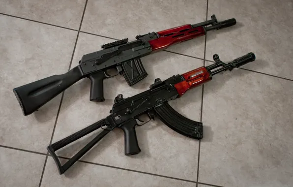 Picture background, machine, Kalashnikov, carabiner, The AKS-74, Saiga-12K