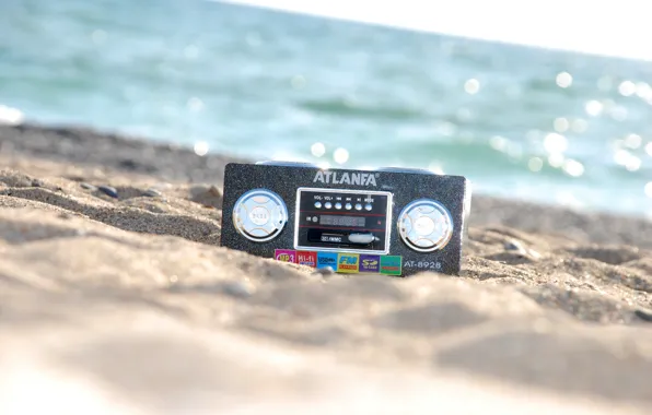 Picture sand, sea, music, radio, radio