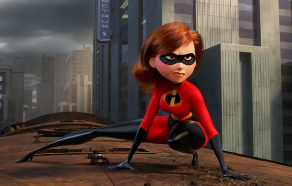 Picture girl, art, mom, Incredibles 2, The incredibles 2, Elastic