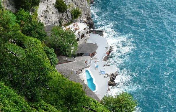 Sea, nature, photo, coast, Italy, top, Amalfi