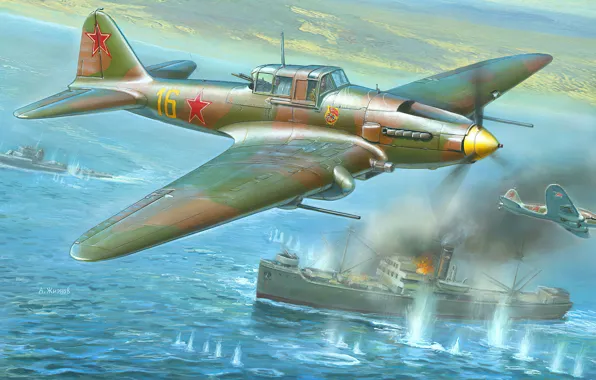 USSR, Attack, Andrei Zhirnov, IL-2 with NS-37 guns