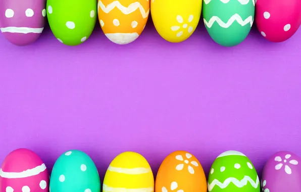 Colorful, Easter, background, spring, eggs, Happy Easter, Easter eggs