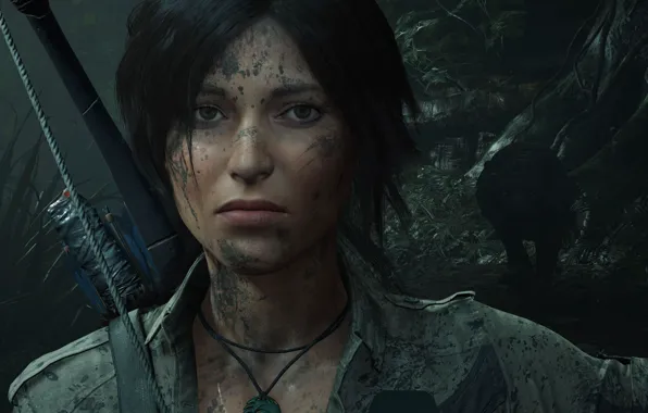 Picture hair, bow, Tomb Raider, Lara Croft, Shadow of the Tomb Raider