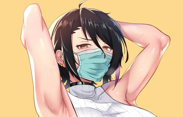 Picture look, girl, mask, medical face mask